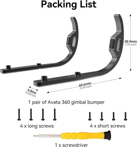Avata 360 Gimbal Bumper Guard - Gimbal Protective Cover for DJI Avata 360 Drone Accessories Aluminum Alloy Anti-Collision Bumpers Bar Front Bumper Camera Protector in Kuwait