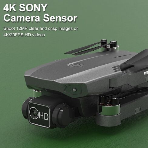 B12 Drone with Camera 4K, GPS Drone, Under 249g, RC Quadcopters with Follow Me. Brushless Motor, Smart Auto Return Home, Waypoint Fly, Lightweight and Foldable Quadcopters for Beginner in Kuwait