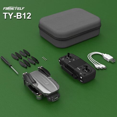 B12 Drone with Camera 4K, GPS Drone, Under 249g, RC Quadcopters with Follow Me. Brushless Motor, Smart Auto Return Home, Waypoint Fly, Lightweight and Foldable Quadcopters for Beginner in Kuwait