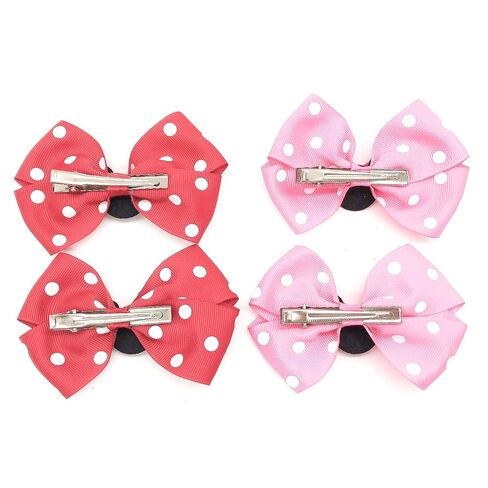 Hair Clip, Baby Girl Mouse Ears Hair Bows Clips, 4pcs Polka Dot Hair Accessory for Baby Kids Girls Women, Mice Hair Accessories for Glitter Party Princess Decoration Cosplay | Baby Girl Mouse Ears Hair Bows Clips Baby Hair Accessory Birthday Mouse Ear Hai in Saudi Arabia