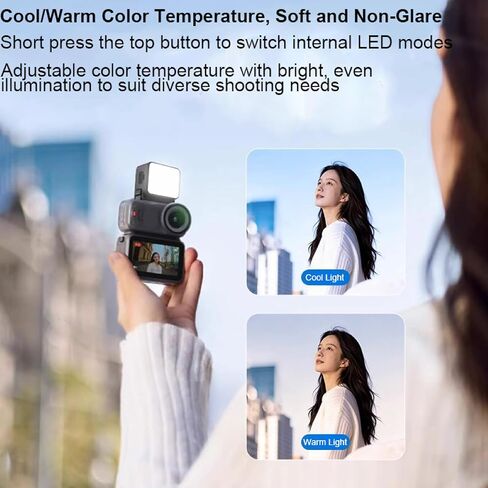 Mini Selfie Fill Light for DJI Osmo Nano,IPX4 Waterproof Quick Release Magnetic Portable Photography Supplementary Lighting for DJI Osmo Nano Shooting Accessories in Kuwait