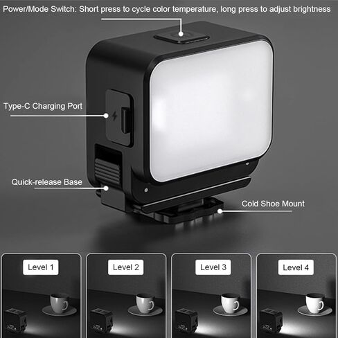 Mini Selfie Fill Light for DJI Osmo Nano,IPX4 Waterproof Quick Release Magnetic Portable Photography Supplementary Lighting for DJI Osmo Nano Shooting Accessories in Kuwait