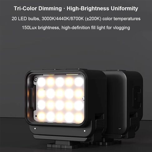 Mini Selfie Fill Light for DJI Osmo Nano,IPX4 Waterproof Quick Release Magnetic Portable Photography Supplementary Lighting for DJI Osmo Nano Shooting Accessories in Kuwait