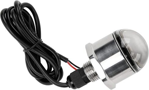 RiToEasysports Underwater Light Stainless Steel Drain Plug Light 12V Blue LED 1200LM 1 2 NPT Thread IP68 for Boat Yacht Pool Fishing in Kuwait