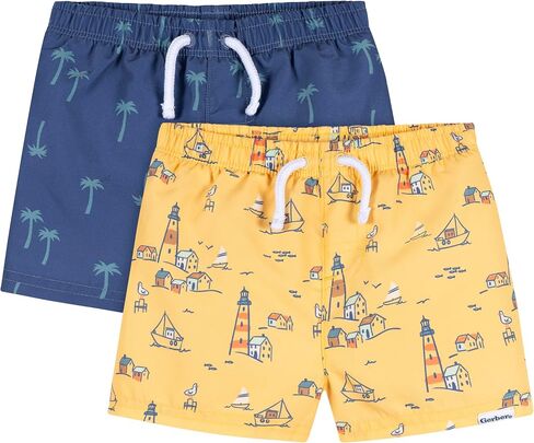 Gerber Baby & Toddler Boys 2-Pack Swim Trunks in Kuwait
