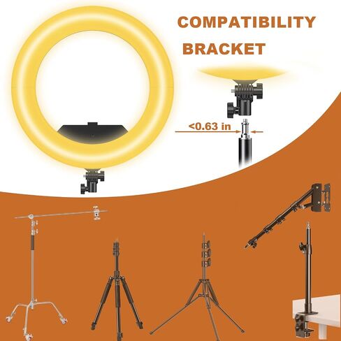 18 inch Ring Light Kit,55W,NO Wall Mount Triangle Boom Arm (18 inch) in Kuwait