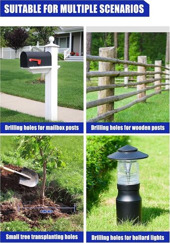 Wild Badger Power 40V Brushless Cordless Earth Auger, Electric Post Hole Digger for Fence Posts with Drill Bit 8'', for Garden & Plant, Battery and Charger Included in Kuwait