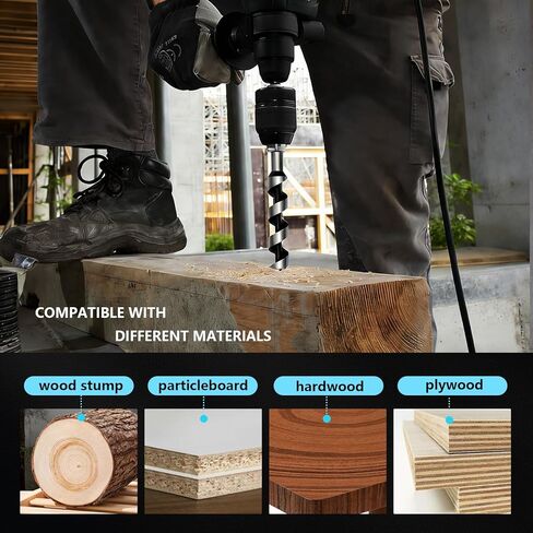 1-1/2 inch X 39.37 inch Auger Bit for Wood, 38x1000mm Hex Long Auger Drill Bit for Wood, Hard Wood,Ship, Composite Materials, Drywall and DIY Projects in Kuwait
