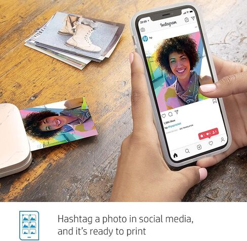HP Sprocket Select Portable Photo Printer – Stylize Social Media Photos and Print 30% Larger Pictures on 2.3x3.4" Sticky-Backed Paper (5XH49A) in Kuwait
