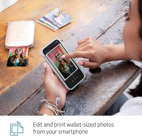 HP Sprocket Select Portable Photo Printer – Stylize Social Media Photos and Print 30% Larger Pictures on 2.3x3.4" Sticky-Backed Paper (5XH49A) in Kuwait