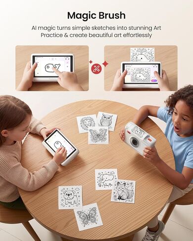 Phomemo P3M AI Printer, AI Mini Sticker Printer with 4 Smart Functions, Instant Print Tablet Studying Tools for DIY Fun, Mini Printers Sticker Maker, Tablet Sticker Maker Machine for Boys & Girls in Kuwait