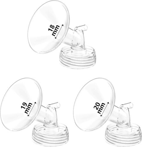3pcs 21/22/23mm Flanges Pump Part Compatible with Spectra S2 S1 9 Plus Synergy Gold/Ameda MYA/Motif Luna/Cimilre Breast Pumps, Replacement to Spectra Pump Accessories Flange Shield in Kuwait
