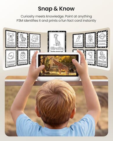 Phomemo P3M AI Printer, AI Mini Sticker Printer with 4 Smart Functions, Instant Print Tablet Studying Tools for DIY Fun, Mini Printers Sticker Maker, Tablet Sticker Maker Machine for Boys & Girls in Kuwait
