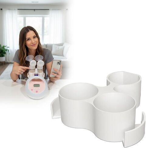 Bottle & Hose Holder for Spectra S1 Plus /S2 Plus (New Models/Square Hole), Compatible with Spectra Breast Pumps, Organize and Simplify Your Pumping Journey, Ideal Gift for New Moms in Kuwait