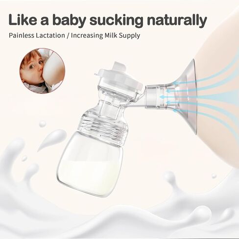 Saglve Breast Pumps,Double Electric Breast Pump Portable 4 Modes & 9 Levels | 320mmHg Strong Suction,10 Breastmilk Storage Bags,2 Size Flanges,LED Display,Rechargeable Portable Pump Breastfeeding in Kuwait