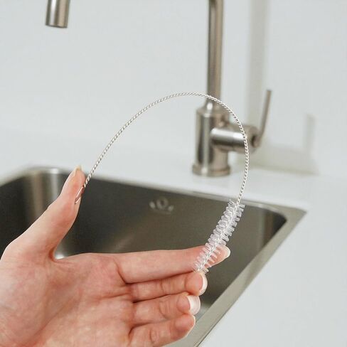 100Pcs Extra Long Straw Cleaner Brush Bulk - 8" x 3/8" (10mm) Resuable Drinking Pipe Cleaners, Stainless Cleaning Brush Set for Tumbler Sippy Cup Bottle Tube Tea Pot Spout in Kuwait