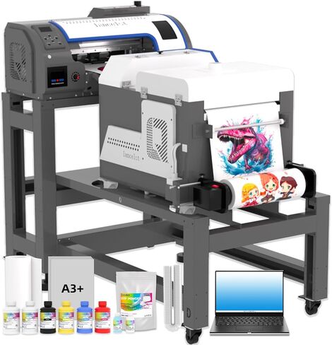 Lancelot M1630 Pro DTF Printer T-Shirt Printing Bundle with Oven&Laptop | Prints 2X faster than L1800 with auto-maintenance, white ink circ, and auto cutter for T-Shirt, Apparel, and Fabric Printing in Kuwait