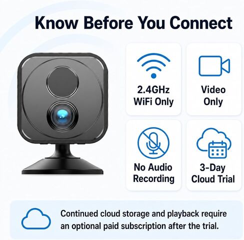 Mini Camera Wireless 4K WiFi Security Camera, Battery Powered PIR Alerts | 150° wide view for home, pet and office monitoring, 1200mAh rechargeable battery with up to 30-day standby and app control in Kuwait