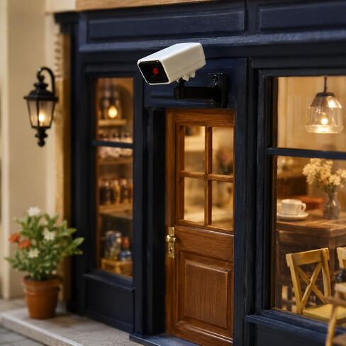 LUOZZY 10pcs 1:12 Scale Miniature Security Camera Model Dollhouse Mini Simulation Plastic Monitor for Doll House Office Bank Street Scenery DIY Micro Landscape Toys in Kuwait