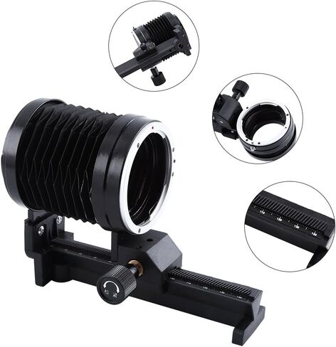 Macro Bellows Heavy Duty Accordion Tripod Mount Extension for EF Focus Camera, Black Plastic, Aluminum Alloy in Kuwait