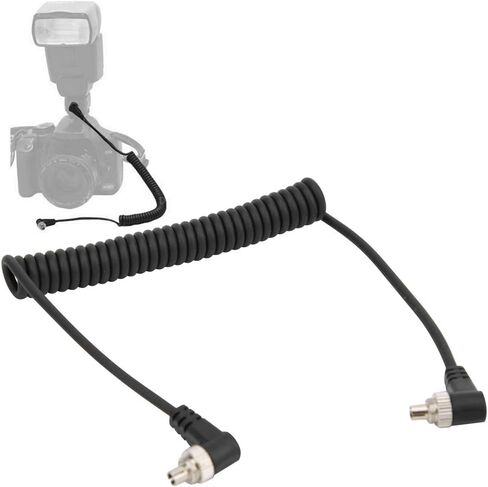 Greensen 100cm PC Sync Cable Male-to-Male for DSLR Cameras and Flashes with Screw Lock Port in Kuwait