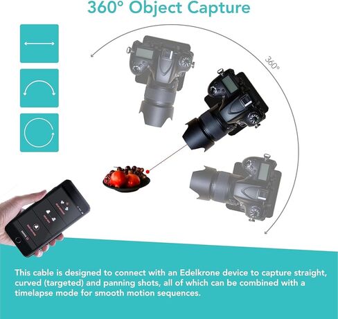 Foto&Tech 2.5mm-C1 Remote Control Shutter Release Cable Compatible with Edelkrone SurfaceONE 2-Axis Smart Motion Control System&Canon EOS R6 Mark III in Kuwait