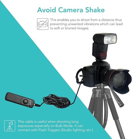 Foto&Tech 2.5mm Remote Control Shutter Release Cable Compatible with PsonicS1Ii (15 ft Cable) in Kuwait