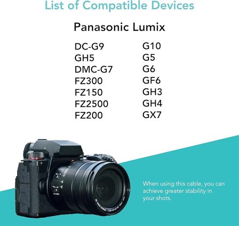 Foto&Tech 2.5mm Remote Control Shutter Release Cable Compatible with PsonicS1Ii (15 ft Cable) in Kuwait
