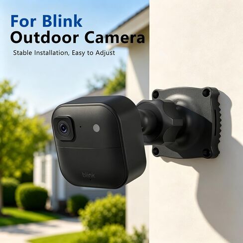 Adjustable Camera Mount for Blink Outdoor 2K+ and Blink Outdoor 4(4th Gen) / (3rd Gen) / Mini 2, Secure Wall Mount with Tight Strap for Flexible Wall, Tree, Pole Security Installation, Black in Kuwait