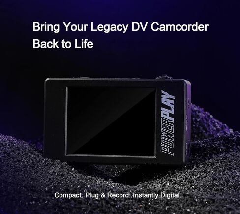 PowerPlay DVR Video Recorder Upgraded, 60fps Video Capture & Recording for Tapeless Camcorder, VHS, 8mm, Hi8, Mini DV Player, Analog AV/RCA to Digital Converter in Kuwait