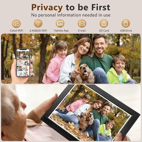 17" Large Digital Picture Frame WiFi-Photo-Frame - 32GB Smart Cloud Electronic Photo Frame, FHD Touch Screen, Slideshow, Wall Mounted, Share Photos and Videos via App or Email, Birthday Gifts for Mom in Kuwait