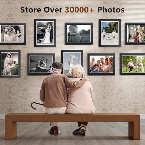 17" Large Digital Picture Frame WiFi-Photo-Frame - 32GB Smart Cloud Electronic Photo Frame, FHD Touch Screen, Slideshow, Wall Mounted, Share Photos and Videos via App or Email, Birthday Gifts for Mom in Kuwait