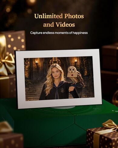 Magic AI Frame, 10.1" WiFi Digital Picture Frame, 1920 x 1200 IPS | AI Photo to Video, Free Unlimited Cloud Storage, Easy Homture App Uploads, Gift for Magic Lovers in Kuwait