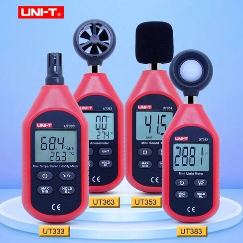 UNI-T UT383 Mini Light Meters with Certificates: CE, UKCA 200,000 LUX Digital Luxmeter Luminance Lux Fc Test Max Min Illuminometers Photometer in Kuwait