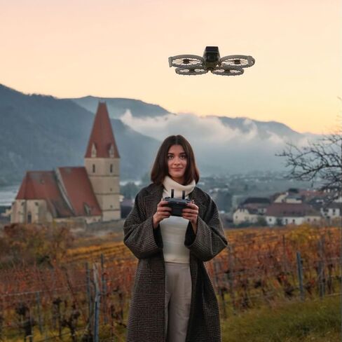 DJI Flip With RC 2 Screen Remote controller, Bundle with 128GB Micro SD Card& Propeller Guard Ring& Strobe Light - Drone With 4K UHD Camera for Adults, Under 249g, Palm Takeoff, 31-Min Flight Time in Kuwait