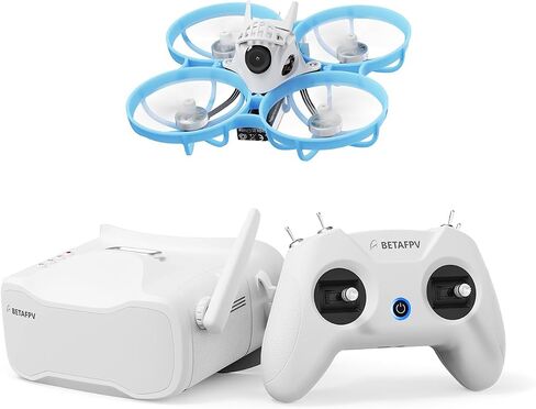BETAFPV Meteor75 Pro FPV Kit with LiteRadio 2 SE VR03 Goggles for Racing | 1S Brushless Drone with LAVA II 580mAh Lipo Battery Up to 6Min, Simulator, DVR Function, Portable Bag Ready to Fly Freestyle in Kuwait