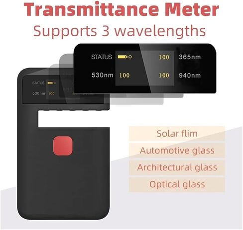 UV Meter, CT-23 Portable Transmittance Tester UV VL IR for Solar Film Agricultural Film Window Glass Transmission Meter Test Accuracy±2% in Kuwait