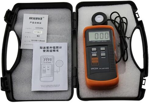 UV Meter, 248nm-262nm Short Wave UVC Light Meter Digital UV Tester Radiation Intensity Detector in Kuwait