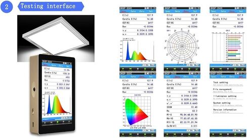 UV Meter, Handheld Spectrometer OHSP-350C 380-780 Nm LED Light Spectrometer CCT CRI Lux Meter in Kuwait