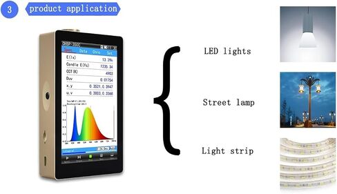 UV Meter, Handheld Spectrometer OHSP-350C 380-780 Nm LED Light Spectrometer CCT CRI Lux Meter in Kuwait