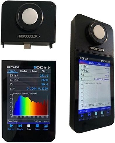 UV Meter, HPCS-330P Plant Photosynthetic Photon Flux Density Meter Color Temperature Illuminance Meter PPFD Tester in Kuwait
