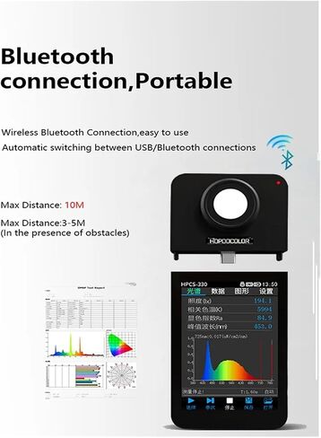 UV Meter, HPCS-330P Plant Photosynthetic Photon Flux Density Meter Color Temperature Illuminance Meter PPFD Tester in Kuwait