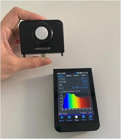 UV Meter, HPCS-330P Plant Photosynthetic Photon Flux Density Meter Color Temperature Illuminance Meter PPFD Tester in Kuwait
