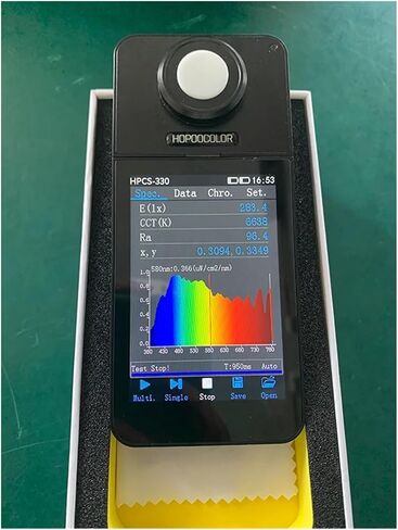 UV Meter, HPCS-330P Plant Photosynthetic Photon Flux Density Meter Color Temperature Illuminance Meter PPFD Tester in Kuwait