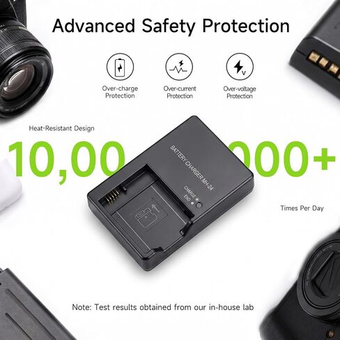 MH-24 Battery Charger Replacement for Nikon D5600, D3500, D5300, D3400, Smart Camera Quick Charger for EN-EL14 EN-EL14a, Fits D5500, D3300, D3200, D3100, D5200, D5100,Df, Coolpix P7800 in Kuwait