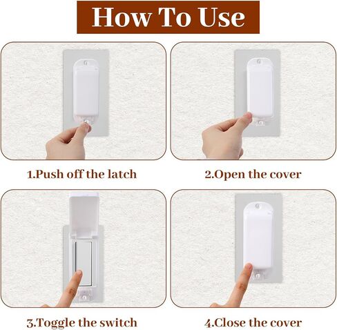4-Pack Switch Guard,Light Switch Guard Cover,to Prevent Accidental On/Off, Child Safety Lock for Home & Nursery in Kuwait