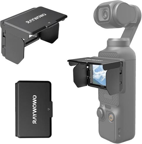 Screen Sun Hood for DJI Osmo Pocket 3 Accessories, Snap-on Foldable Anti-Glare Sun Shade, 15g Lightweight Display Visor for Outdoor Vlogging & Travel Recording in Kuwait