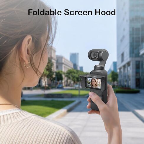 Screen Sun Hood for DJI Osmo Pocket 3 Accessories, Snap-on Foldable Anti-Glare Sun Shade, 15g Lightweight Display Visor for Outdoor Vlogging & Travel Recording in Kuwait