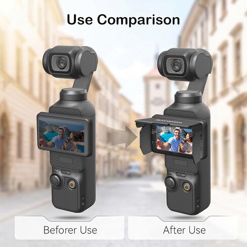 Screen Sun Hood for DJI Osmo Pocket 3 Accessories, Snap-on Foldable Anti-Glare Sun Shade, 15g Lightweight Display Visor for Outdoor Vlogging & Travel Recording in Kuwait