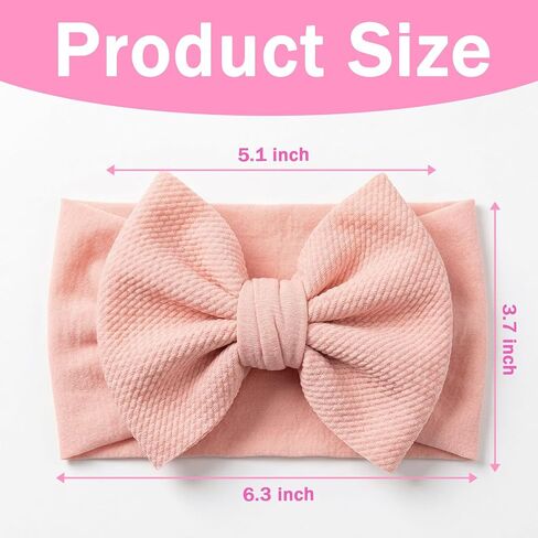 Qchengsan 3 Pack Baby Girl Headbands with Bows, Soft Stretchy Nylon Hair Accessories for Newborn Infant Toddler, Cute Strawberry Shortcake Baby Stuff, Red Pink Ribbon for Photos, Shower Gifts in Kuwait